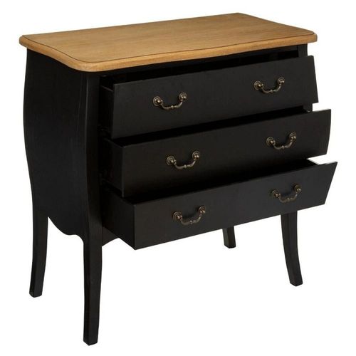 Commode 3 Tiroirs Chrysa Noire Atmosphera - Noir