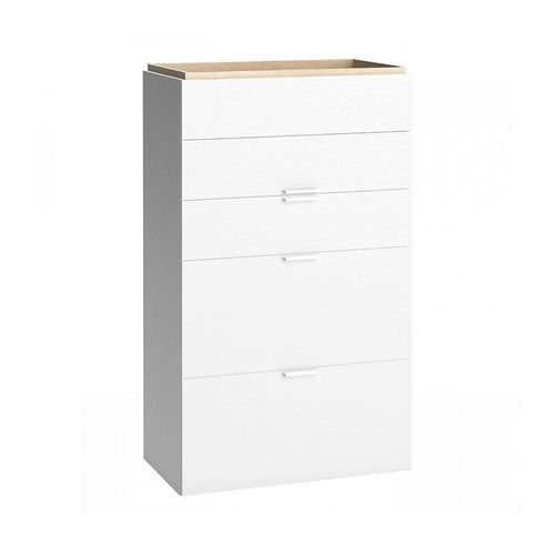 Commode 5 Tiroirs Blanche - 4you