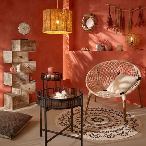 Commode Ajay 6 Tiroirs Bois Massif Atmosphera - Naturel
