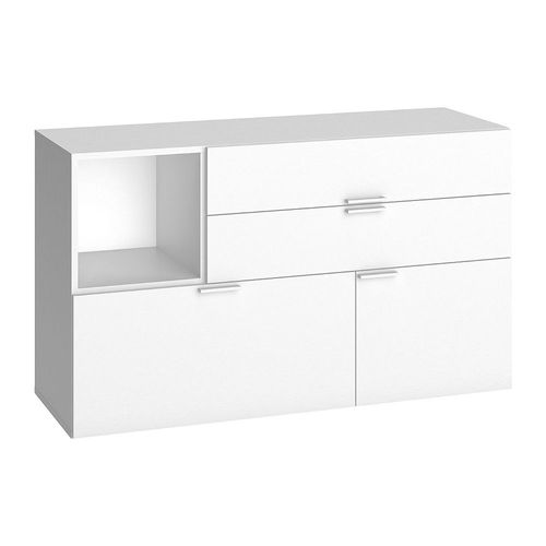 Commode Design 3 Tiroirs Et 1 Porte L120 Cm - 4you