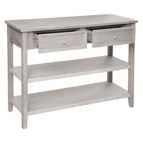 Console 2 Tiroirs 2 Étagères Charme Atmosphera - Naturel