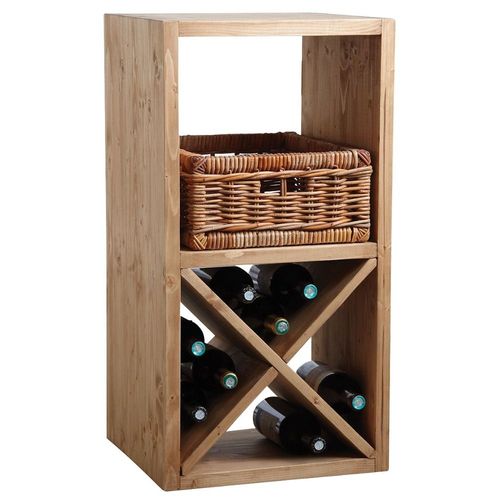 Etagère 2 Cubes En Bois Ciré Miel