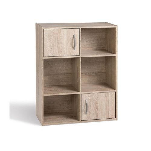 Etagère De Rangement 4 Cases 2 Portes