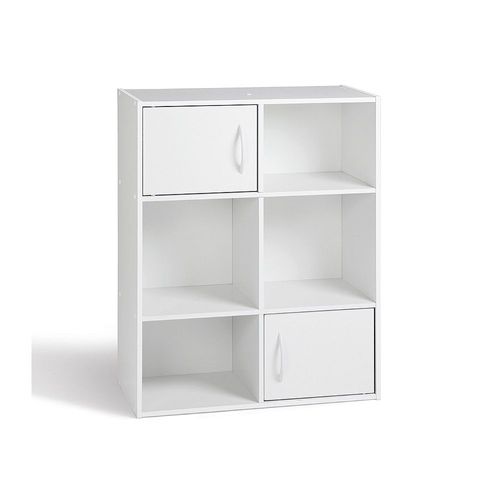 Etagère De Rangement 4 Cases 2 Portes