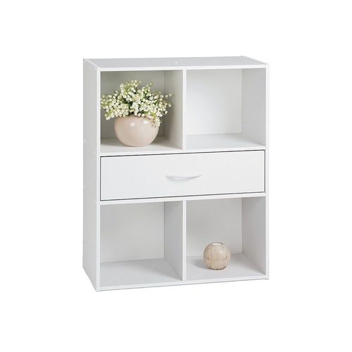 Etagère De Rangement 4 Casiers Avec Un Tiroir