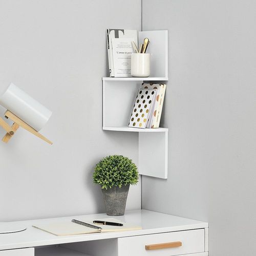 Étagère Murale Blanc Mat Design Rétro