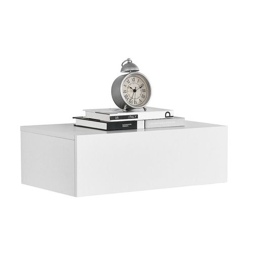 Étagère Murale Pour Chambre Avec 1 Tiroir Blanc Mat 46 X 30 X 15 Cm [En.Casa]