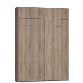 Lit Escamotable Dynamo Chêne Ouverture Assistée Et Pied Automatique, Couchage 140*200 Cm