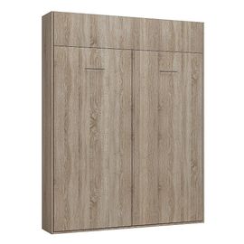 Lit Escamotable Dynamo Chêne Ouverture Assistée Et Pied Automatique, Couchage 160*200 Cm