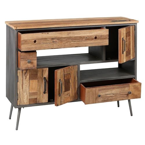 Leonard - Meuble De Rangement 3 Portes 3 Tiroirs