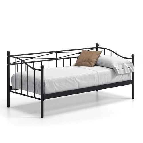Lit Banquette Noir Sobla - Style Contemporain