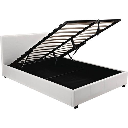 Lit Double Avec Coffre "Carla" - 140 X 190 Cm - Blanc
