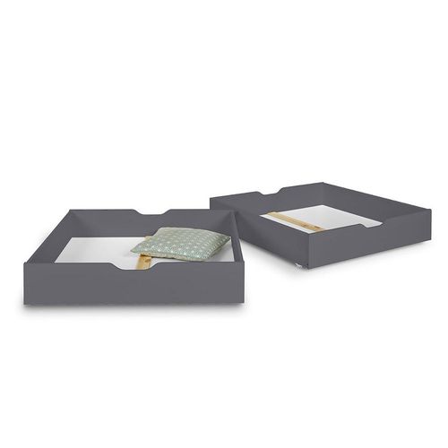 Lot De 2 Tiroirs Pour Lit Superposé Aaron Anthracite