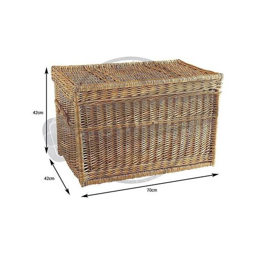 Malle De Rangement En Osier Buff 70 X 42 X 42 Cm