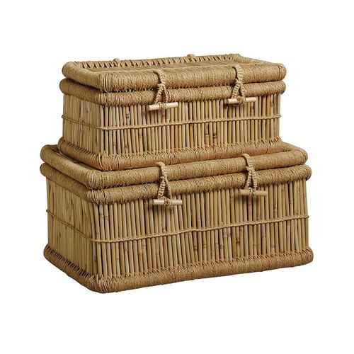 Malles En Roseau Naturel (Lot De 2)