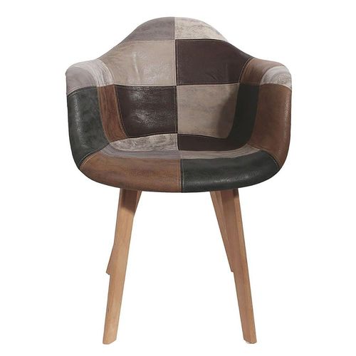 Melo - Lot De 2 Fauteuils Scandinaves Aspect Vieux Cuir