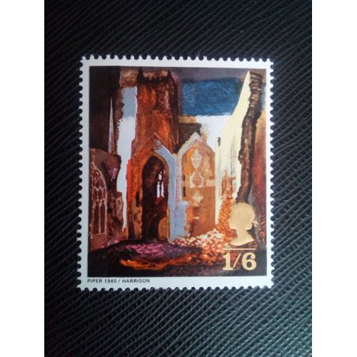Timbre Angleterre Yt 544 "Ruines De St Mary Le Port" (John Piper) 1968 ( 00100305 )