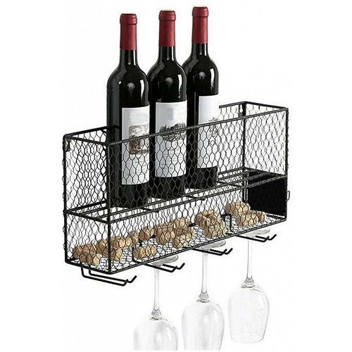 Mini Bar À Vin À Suspendre En Métal Ajouré