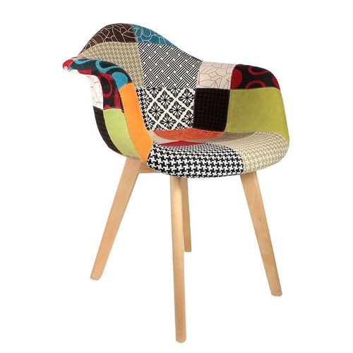 Patchwork - Lot De 2 Fauteuils Scandinaves Multicolore