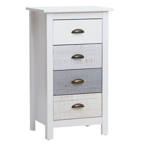 Rosalia - Chiffonnier 4 Tiroirs Bois Aspect Vieilli