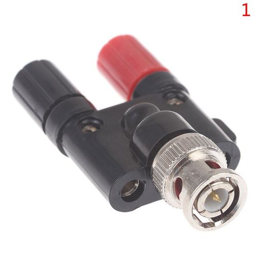adaptateur Coaxial mâle femellle à deux bornes banane de 4mm, 1 pièce