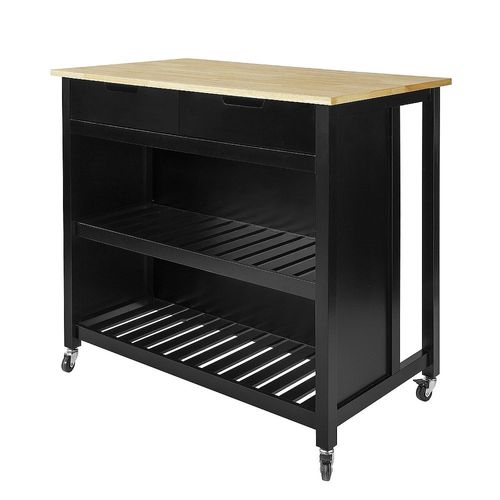 Îlot De Cuisine Buffet Desserte De Cuisine À Roulettes Table Roulante Meuble De Rangement - Sobuy Fkw74-Sch