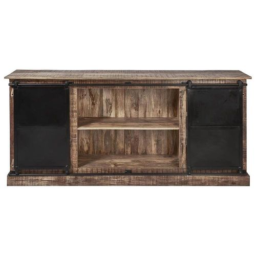 Sumatra - Buffet 2 Portes Manguier Et Métal Noir