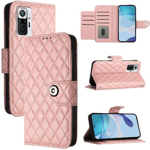 Étui Pour Xiaomi Redmi Note 10 Pro/Pro Max Portefeuille Couverture Protection Élégante Antichoc Bande De Poignet Titulaire De La Carte - Couleur Orange
