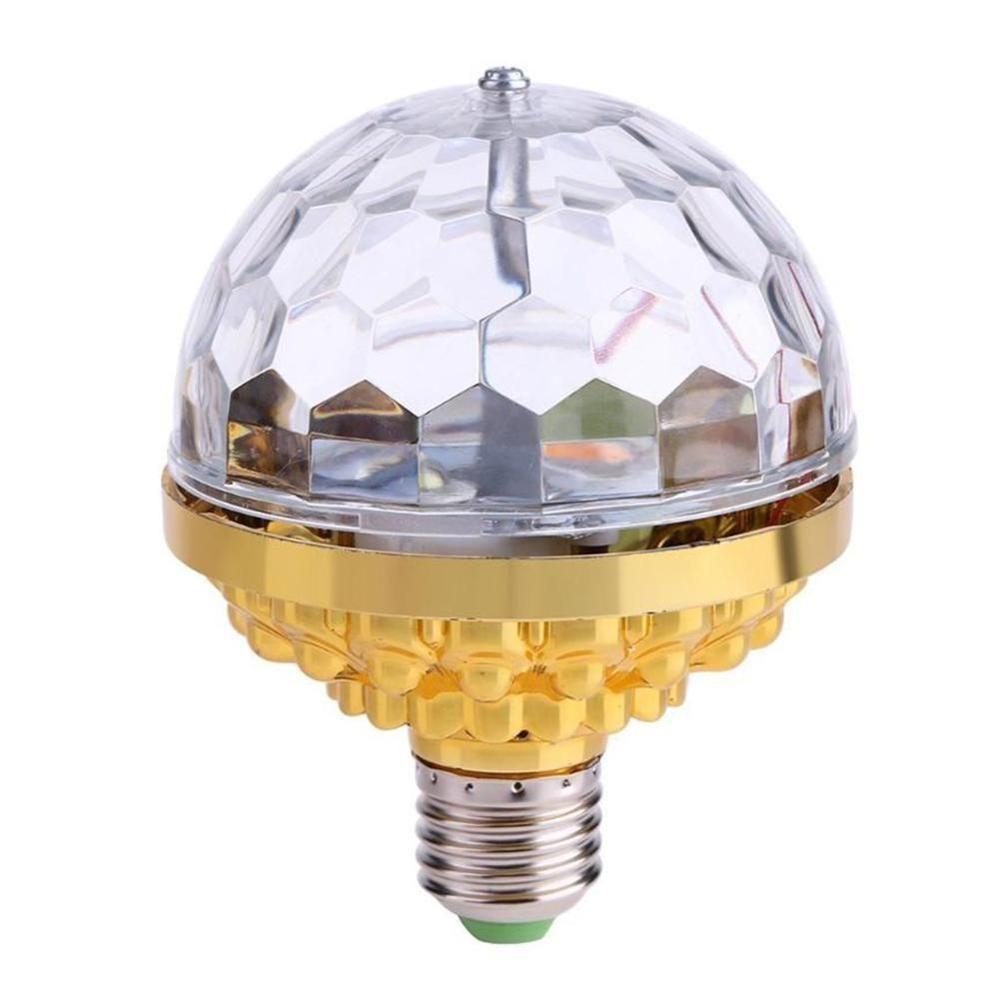 Ampoule de scène Led E27, boule de cristal rotative 3w Rgb, lampe pour fête  Disco Dj effet de noël E8a7
