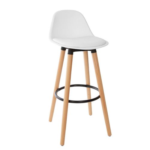 Tabouret Bar Déco Style Scandinave "Maxon" Atmosphera - Blanc