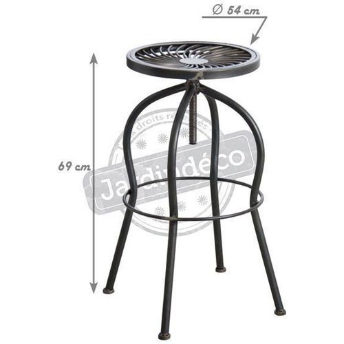 Tabouret Haut Pivotant En Métal