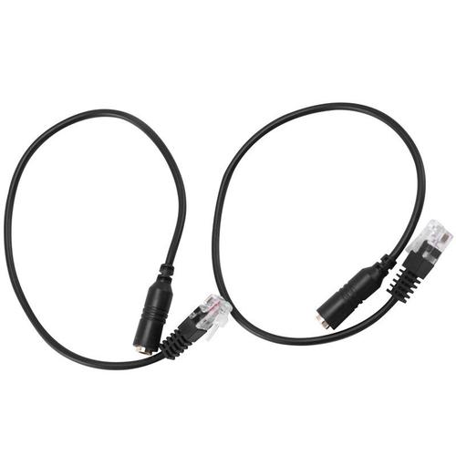 Câble adaptateur RJ9 vers Jack femelle/mâle, 3.5mm, 2 pièces, convertisseur Audio stéréo