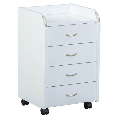 Teo - Caisson 4 Tiroirs Sur Roulettes Coloris Blanc