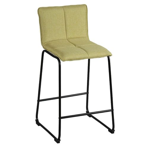 Teodore - Lot De 2 Tabourets De Bar Tissu Vert