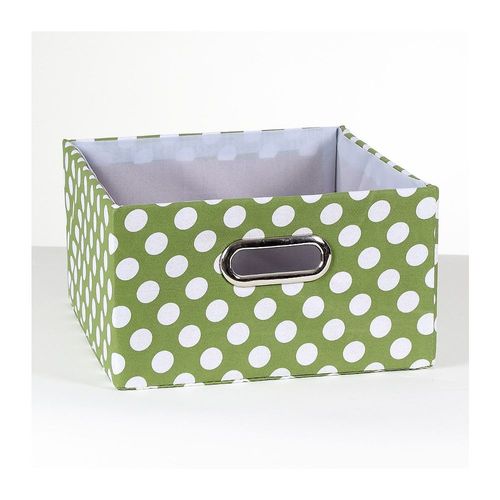 Tiroir Tissu Vert Pois Blanc