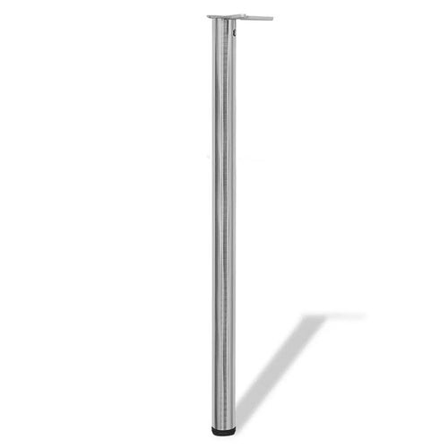 4 Pieds De Table Nickel Brossé À Hauteur Réglable 1100 Mm
