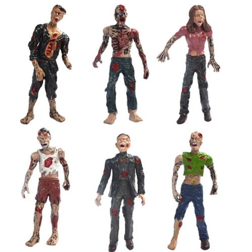 Figurines De Zombie Peintes À La Main, 6 Pièces, Pour Diorama Achitectal