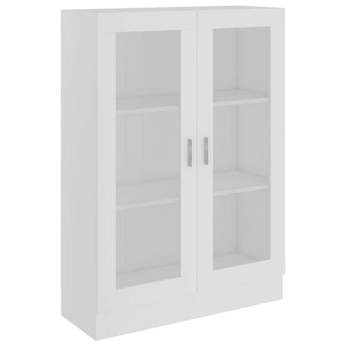 Armoire À Vitrine Blanc 82,5x30,5x115 Cm Aggloméré - Vidaxl