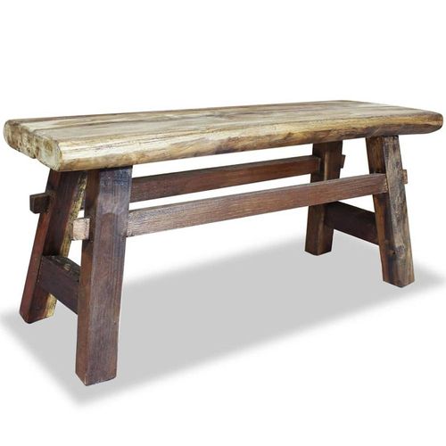 Banc Bois De Récupération Massif 100 X 28 X 43 Cm - Vidaxl