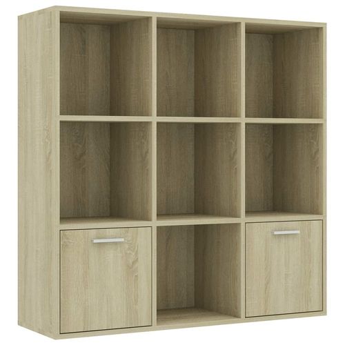 Bibliothèque Chêne Sonoma 98x30x98 Cm Aggloméré - Vidaxl