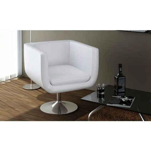 Chaises De Bar 2 Pcs Blanc Similicuir