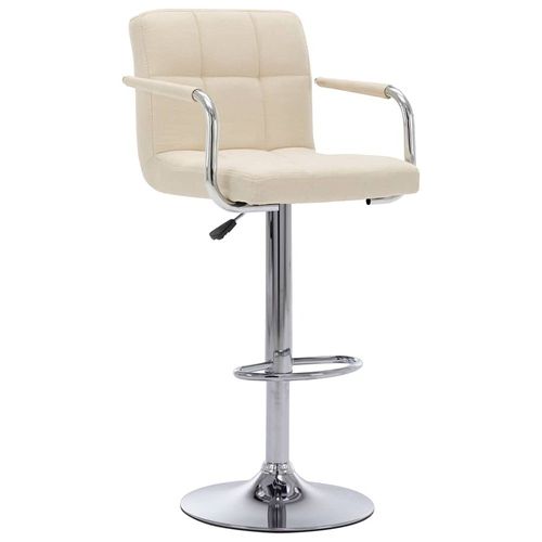 Chaises De Bar 2 Pcs Crème Tissu - Vidaxl
