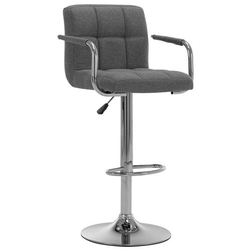 Chaises De Bar 2 Pcs Gris Clair Tissu - Vidaxl