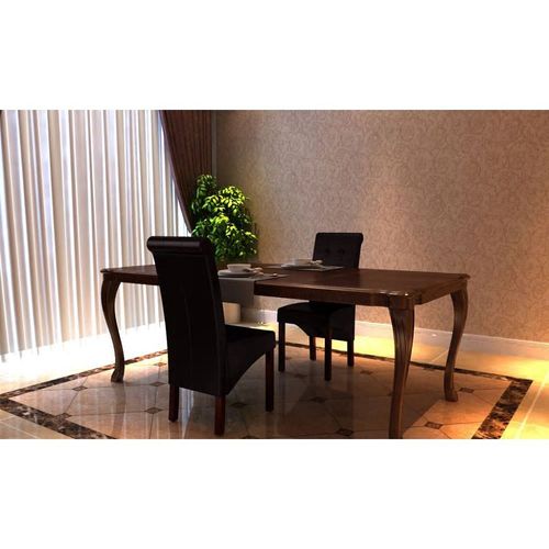 Chaises De Salle À Manger 2 Pcs Marron Similicuir