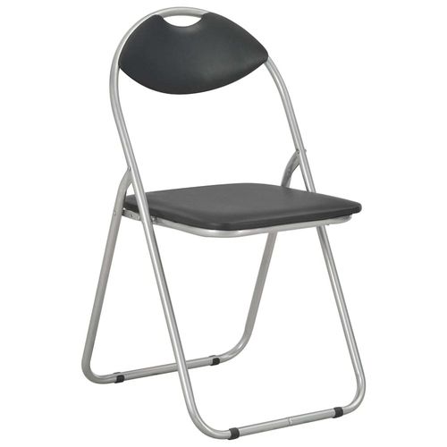 Chaises Pliantes De Salle À Manger 2 Pcs Noir Similicuir