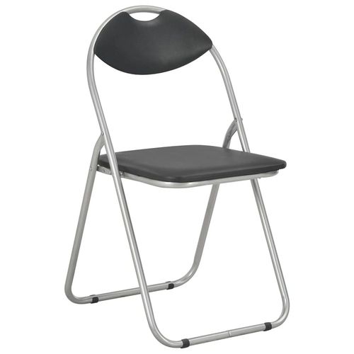 Chaises Pliantes De Salle À Manger 6 Pcs Noir Similicuir