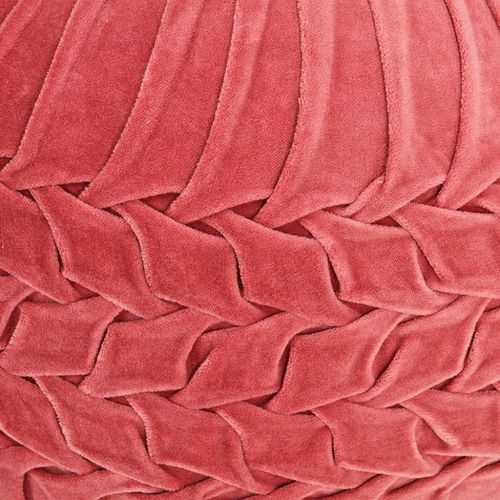 Pouf Velours De Coton Design De Sarrau 40 X 30 Cm Rose