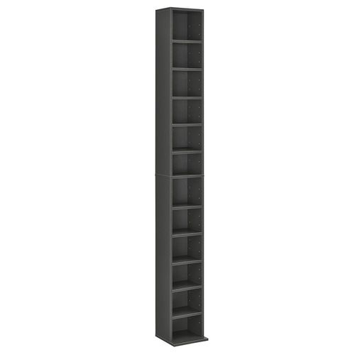 Étagère Cd / Dvd Aventoft 175 X 20 X 20 Cm Gris Foncé [En.Casa]