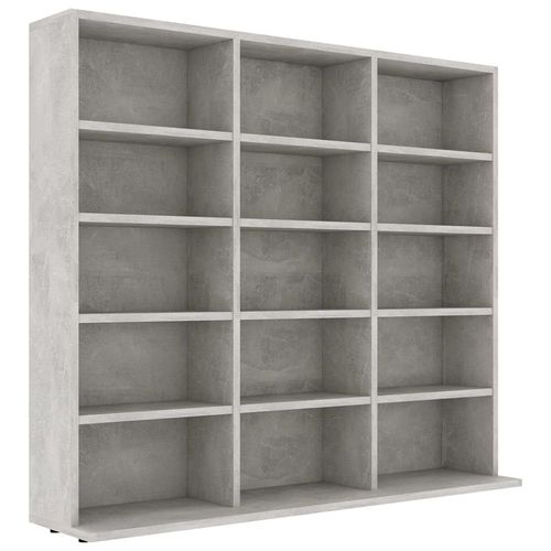 Vidaxl Armoire À Cd Gris Béton 100x23x89,5 Cm Bois D¿Ingénierie