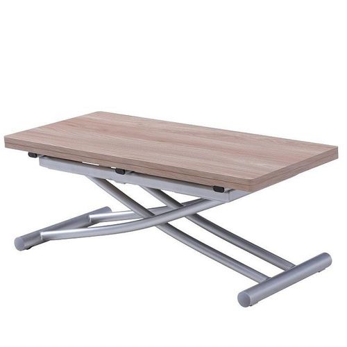 Table Relevable Extensible Colibri Ultra Compacte Mélaminé Chêne Naturel 100 X 45/90 Cm